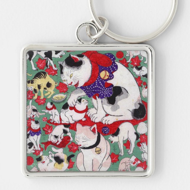 作者不詳 Cats, Author unknown Keychain (Front)