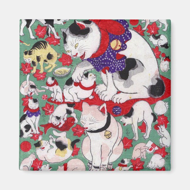 作者不詳 Cats, Author unknown Magnet (Front)
