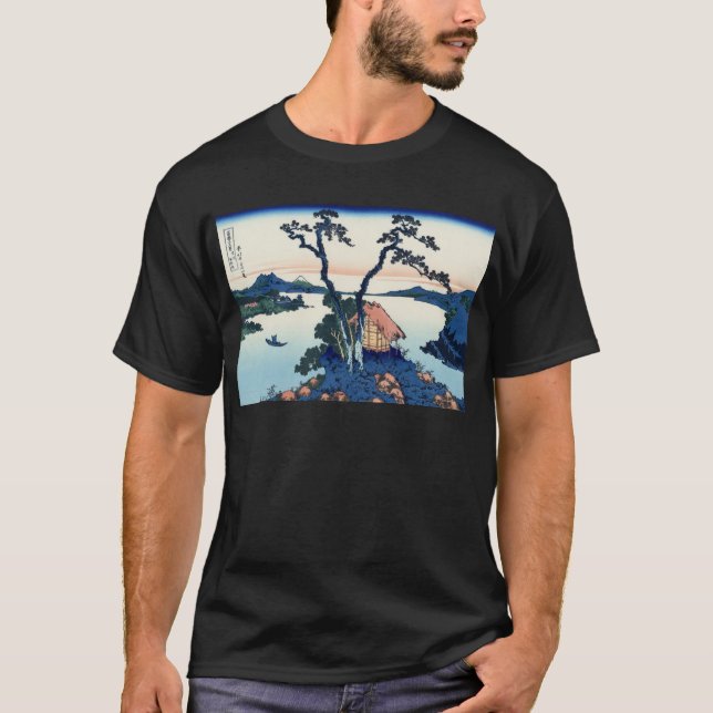 信州諏訪湖, 北斎 View Mt.Fuji from Lake Suwa, Hokusai T-Shirt (Front)