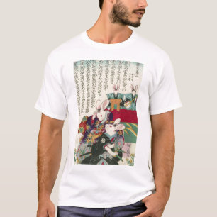 兎の歌舞伎役者, 芳藤 Actors of Rabbit, Yoshifuji, Ukiyo-e T-Shirt