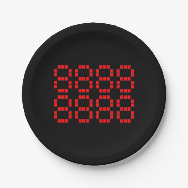 八八八八八八八八 88888888 | Lucky Numbers Paper Plates (Front)