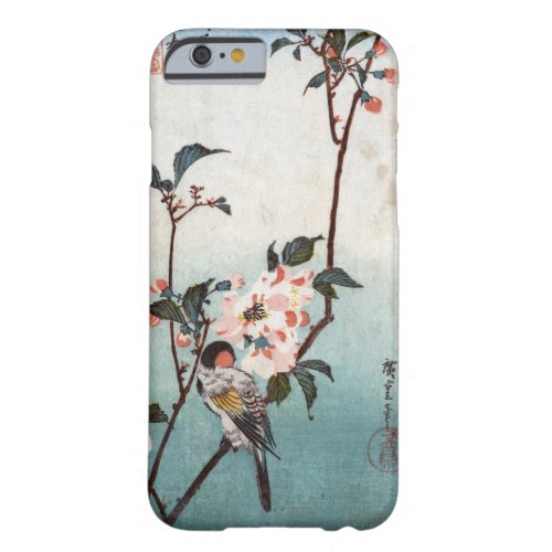 八重桜に鳥 広重 Cherry Blossom  Bird Hiroshige Ukiyoe Barely There iPhone 6 Case