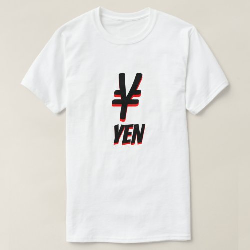  å Japanese yen white T_Shirt