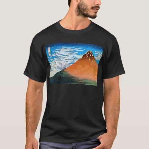 凱風快晴赤富士 北斎 Red Mount Fuji Hokusai Ukiyo_e T_Shirt