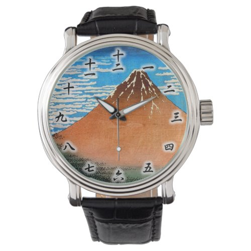 凱風快晴赤富士 北斎 Red Mount Fuji Hokusai Ukiyo_e Watch