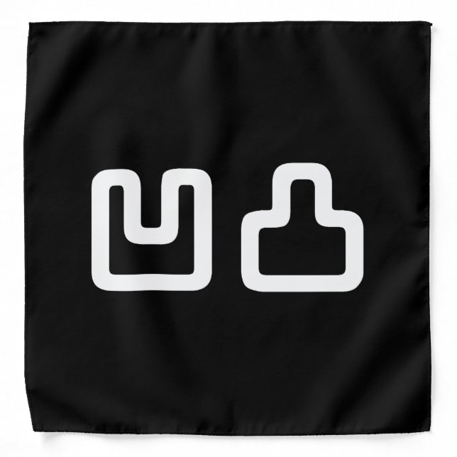 凹凸 Outotsu おうとつ Bandana (Front)