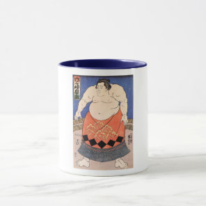 力士, 国芳 Sumo Wrestler, Kuniyoshi Mug
