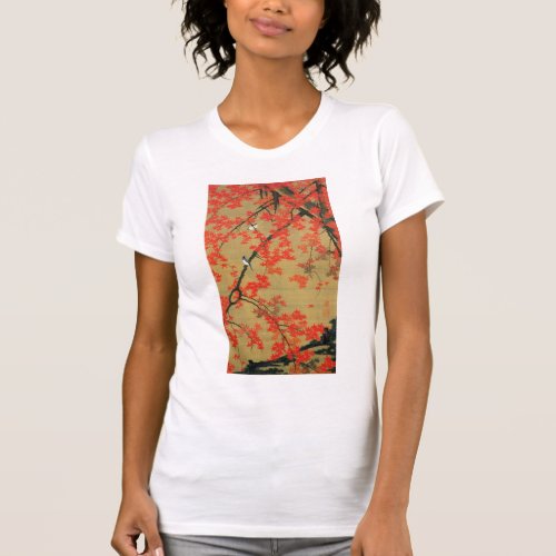 動植綵絵30紅葉小禽図 伊藤若冲 T_Shirt