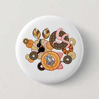 動物とドーナッツ（リメイク）／Animal and doughnut (Remake) Button