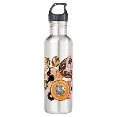 動物とドーナッツ（リメイク）／Animal and doughnut (Remake) Stainless Steel Water Bottle