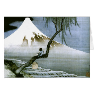 北斎 Boy & Mt Fuji Fine Art Cards