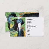 北斎 Hokusai Amida Waterfall Fine Art Business Card (Front/Back)