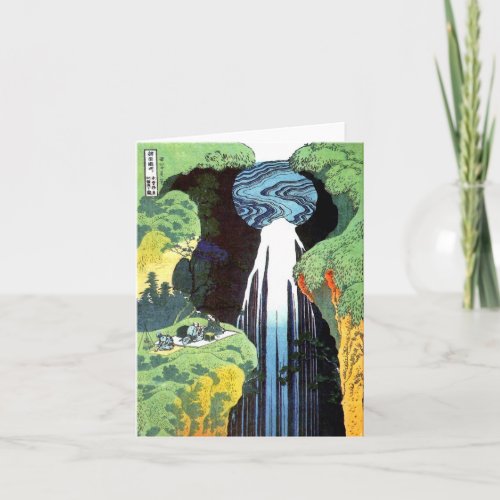 北斎 Hokusai Amida Waterfall Fine Art Card