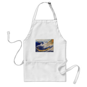 千絵の海・総州銚子, 北斎 Ocean Waves, Hokusai Adult Apron