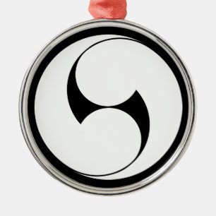 右二つ巴（地抜き） METAL ORNAMENT