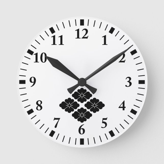 四つ花菱 ROUND CLOCK (Front)