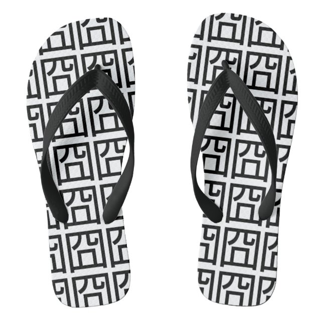 囧 Jiong Chinese Orz Asian Meme Hanzi Emoticon Flip Flops (Footbed)