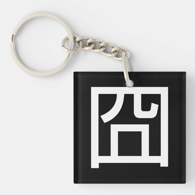 囧 Jiong Chinese Orz Asian Meme Hanzi Emoticon Keychain (Front)