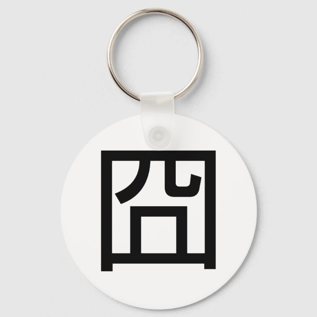 囧 Jiong Chinese Orz Asian Meme Hanzi Emoticon Keychain (Front)