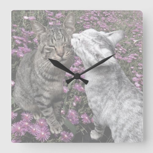 夢の中の子猫たち SQUARE WALL CLOCK