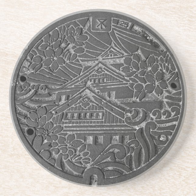 大阪市のマンホール SANDSTONE COASTER (Front)
