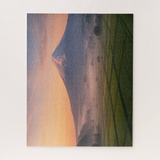 富士山と田園の朝霧 / Mt. Fuji and Misty Countryside at Dawn Jigsaw Puzzle