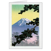 富士山, Mount Fuji, Hasui Kawase, Woodcut (Front)