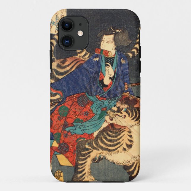 忍者と虎, 芳年 Ninja Hero & Tiger, Yoshitoshi, Ukiyo-e Case-Mate iPhone Case (Back)