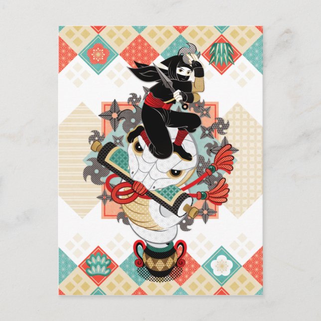 忍者と蛇２０１９（リメイク）／ Ninja and snake 2019（remake） Postcard (Front)