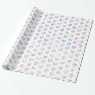 感謝のココロ Thank you 多言語44国語 字抜きパターン Wrapping Paper