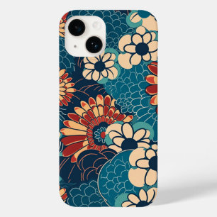 日本の伝統的なヴィンテージデザインを使用したアート作品　花 Case-Mate iPhone 14 CASE