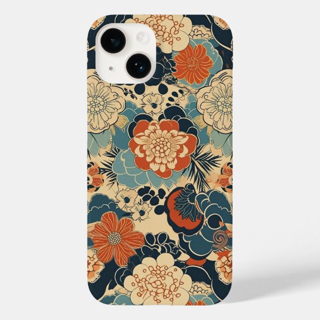 日本の伝統的なヴィンテージデザインを使用したアート作品 Case-Mate iPhone CASE (Back)