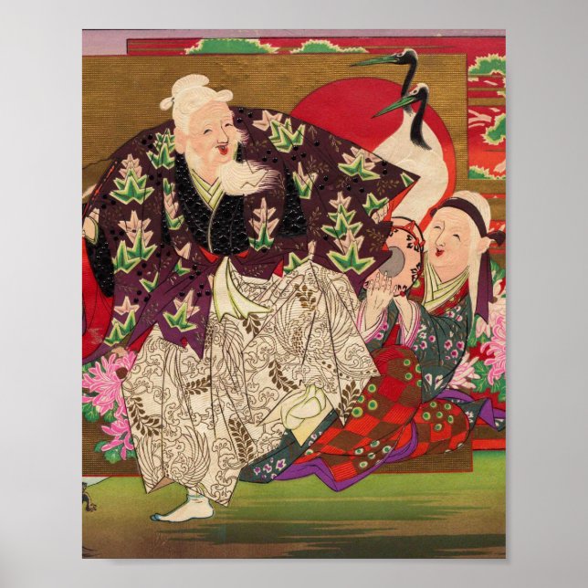 日本の伝統的な絵画 Japanese traditional paintings Poster (Front)