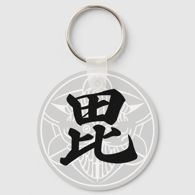 日本の戦国武将　上杉謙信　毘 KEYCHAIN (Front)