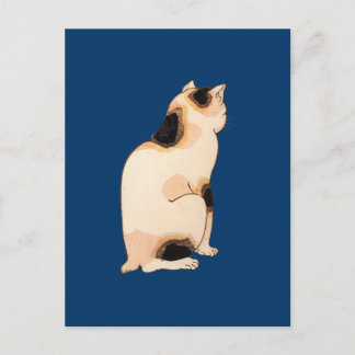 日本猫, 国芳 Japanese Cat, Kuniyoshi, Ukiyo-e Postcard