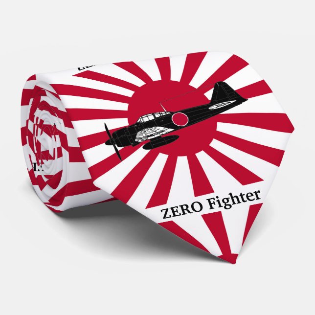 旭日旗と零戦 NECK TIE (Rolled)