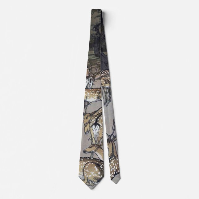 春日大社の鹿, Deer of Kasuga Shrine, Hiroshi Yoshida Neck Tie (Front)