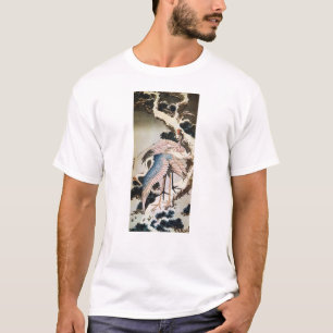 松に鶴, 北斎 Cranes on Pine Tree, Hokusai, Ukiyo-e T-Shirt