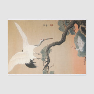 松に鶴, 古邨 Crane on Pine Tree, Koson, Ukiyo-e Tissue Paper