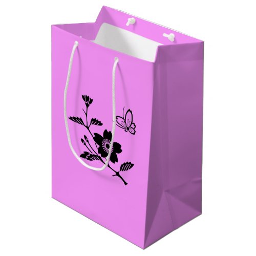 枝桜に中陰飛び蝶 MEDIUM GIFT BAG