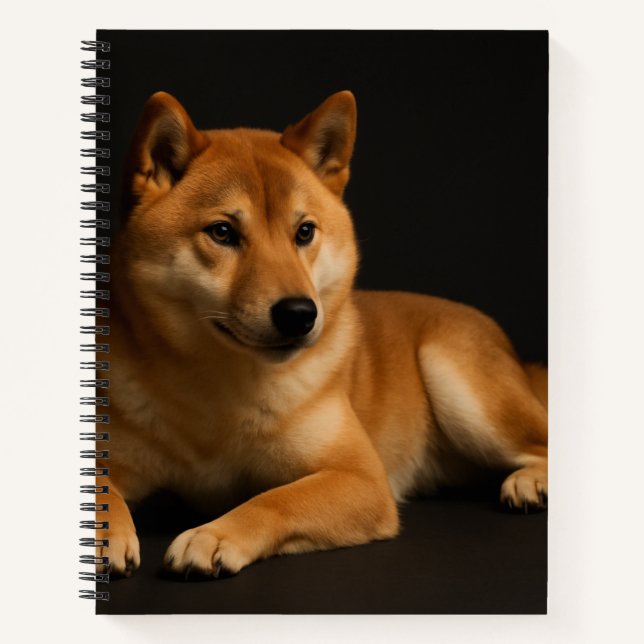 柴犬ポートレート Shiba Inu Spiral Notebook Lined Hardcover (Front)