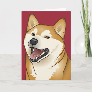 柴 犬 Happy Birthday Shiba Inu Dog card