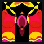 桃花园 - Ken Gage Art Poster<br><div class="desc">桃花园 (Peach Blossom Garden).  2025,  Ken Gage.  Digital art: abstract.</div>