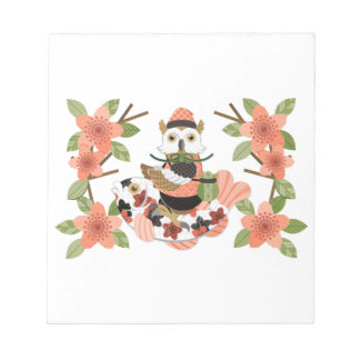 梟と鯉／An owl and a carp Notepad