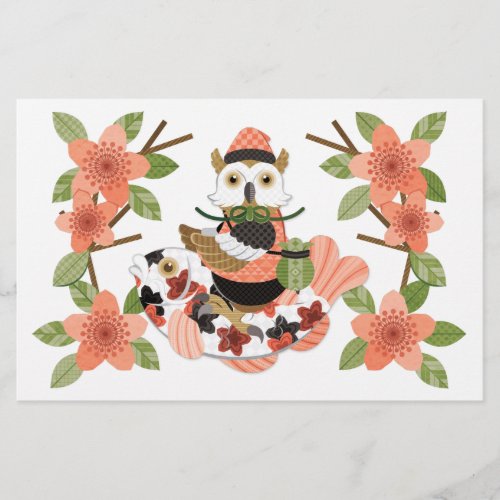 梟と鯉／An owl and a carp Stationery