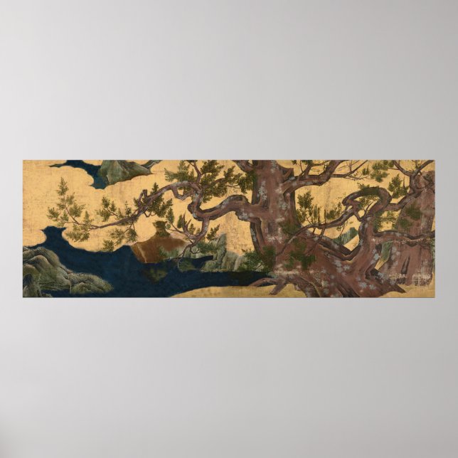 檜 図 Cypress Tree Kano Eitoku Poster (Front)