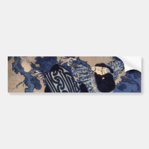 歌舞伎役者, 国芳 Kabuki Actor, Kuniyoshi, Ukiyo-e Bumper Sticker