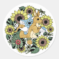 母カンガルー（Mother Kangaroo） Classic Round Sticker