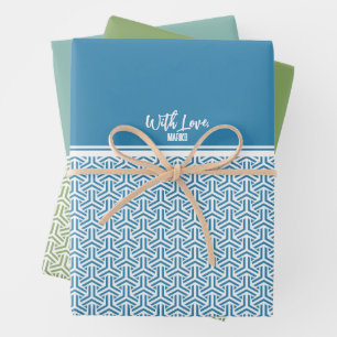 毘沙門亀甲  Bishamon Kikko Japanese traditional pattern Wrapping Paper Sheets