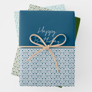 毘沙門亀甲 Bishamon Kikkō Japanese traditional pattern Wrapping Paper Sheets